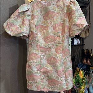 Floral Puff Sleeve Women’s Dress